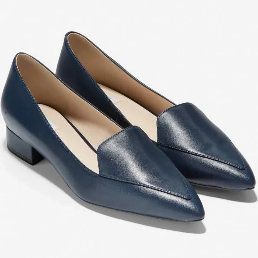 Cole Haan Navy Blue Dellora Skimmer Flat